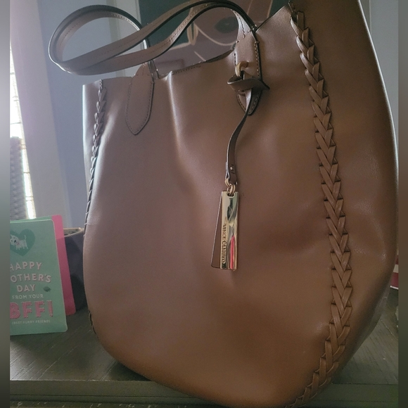 Authentic Vince Camuto brown leather hobo - Picture 1 of 4